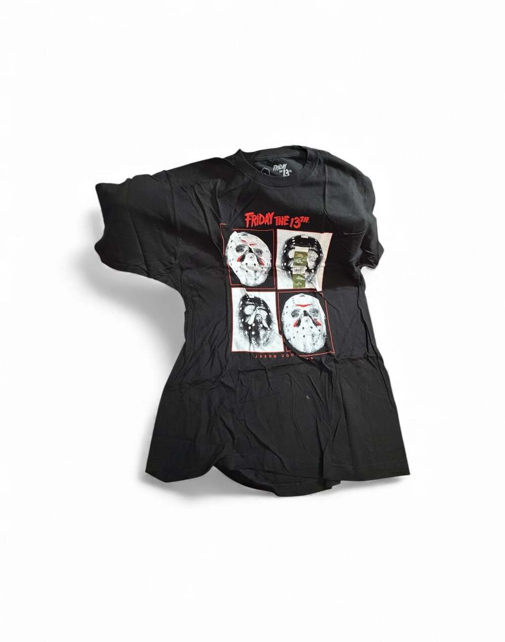 Friday The 13th Jason Hockey Mask Horror Slasher Black T-Shirt